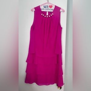 Size 12 Jessica Howard tiered party dress - magenta
